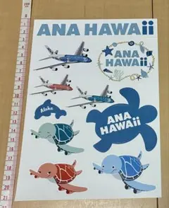 ❸ANA HAWAii フライングホヌ ステッカーセット ❸ANA HAWAii フライングホヌ ステッカーセット フライングホヌ