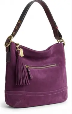 COACH ショルダーバッグ ワンショルダー スエード 紫 パープル