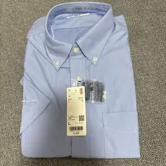 UNIQLO ドライノンアイロンジャージーシャツ 半袖 ブルー L