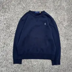 Polo Ralph Lauren ラルフローレン 前V字 スウェット L 濃紺