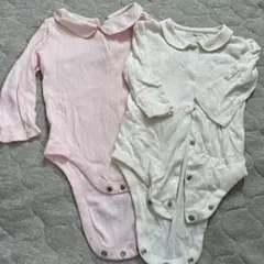 Baby gap. ロンパース　丸襟　リブ