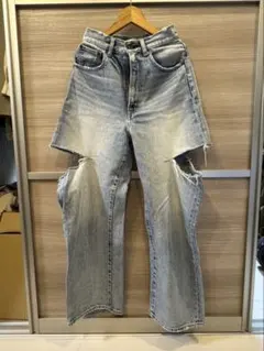 MOUSSY マウジー THIGH SLIT LOOSE STRAIGHT