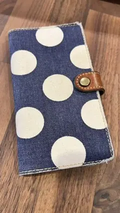 【iPhone11Pro用】手帳型ケース デニム&本革