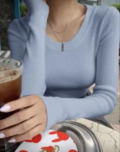 DAZY 無地スリムフィットカジュアルニットセーター　Mサイズ　SHEIN