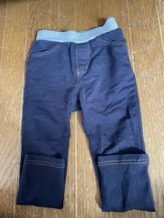 ネイビー ストレッチ長ズボン 110cm