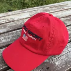 Polo Sport キャップ ネイビー/レッド　ラルフローレン