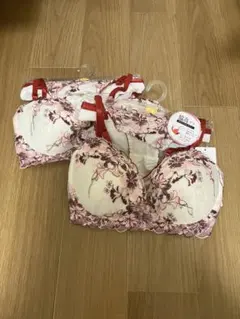 SANKEI花柄刺繍ブラジャーF70ショーツMセット×2点のサムネイル