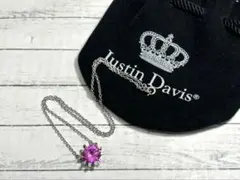 JUSTIN DAVIS ピンクストーン プロングロゴ ネックレス　7318のサムネイル