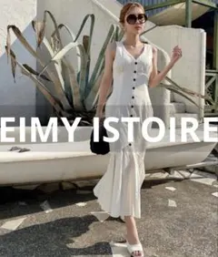 新品同様 EIMY ISTOIRE ノースリーブワンピース SMALL ホワイト