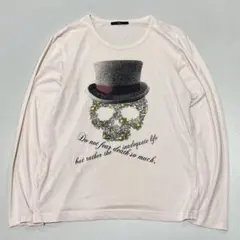l*l様 00s y2k 薔薇 スカル ロングtシャツ 平成 お兄系 ロック ギ