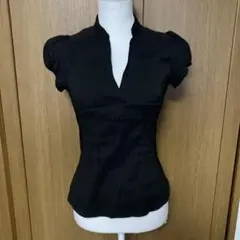 H&M 半袖　パフスリーブ　ブラック