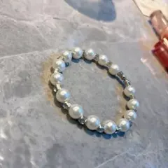 【大幅値下げ】パールビーズバングル　ブレスレット