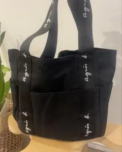 アニエスベー agnes b. トートバッグ ブラック コンパクト 新品