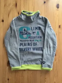 3can4on あったか フリース 防寒 トレーナー トップス グレー 140