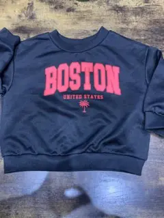 ☆ SHEIN BOSTON トレーナー 9-12M 黒 ☆