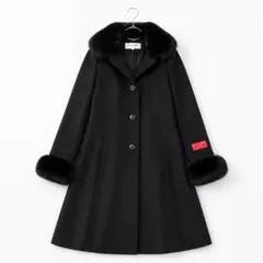 1885 未使用✨バルマン カシミヤ100% フォックスファー付き ロング