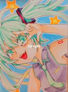 手描きイラスト 園崎魅音 ひぐらしのなく頃に ファンアート