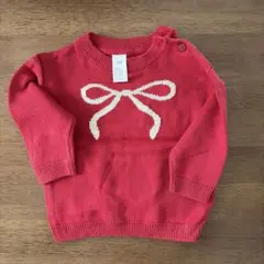 H&M 赤 ニット　セーター 4-6ヶ月 保育園着