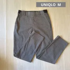 ユニクロ UNIQLO スマートスタイル アンクルパンツ M グレーチェック　M