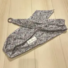 美品ペイズリー柄ベルト　Sweet Mommy ネイビーピンク￼布