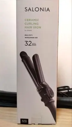 SALONIA カールヘアアイロン 32mm ブラック SL-008AB