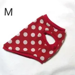 犬服 M わんこの普段着　赤にドット