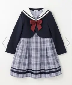 新品　120★エニィファム★ セーラージャケット+チェックワンピース