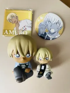 名探偵コナン　安室さんフィギュアセット 大小と缶バッジ