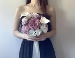 ♡特別価格♡モーブピンク♡ミニブーケ ウェディングブーケ 造花ブーケ