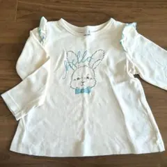 petit main 肩フリル長袖カットソー