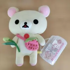 サンエックス 　コリラックマ　やんちゃな毎日　ぬいぐるみ XL　（いちごバッグ）のサムネイル