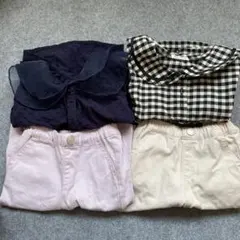 キッズ服 4点セット ブラウス パンツ　女の子　まとめ売りのサムネイル
