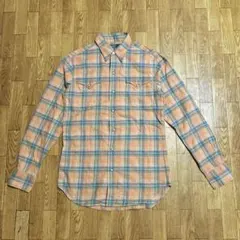 POLO RALPH LAUREN フランネル ウエスタンシャツ コーラルピンク