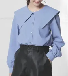 【 Honeys 】 ビッグ カラー 襟 長袖 シャツ ブラウス ハニーズ