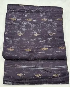 名古屋帯　洒落帯　高級　アンティーク　幾何学模様　ふどう　葉柄　子供用にも　w1