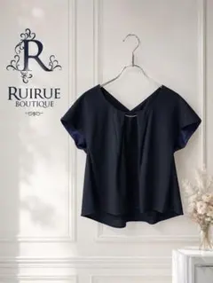 RUIRUE BOUTIQUE ケープ風ブラウス ネイビー フォーマル 通勤のサムネイル