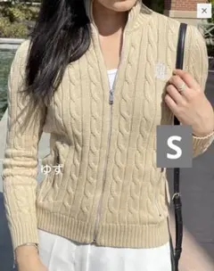 【人気カラー】polo ralph lauren：カーディガン　ベージュ　RL