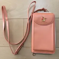 ポケモンセンター　限定　お財布機能付きスマホショルダー イーブイ　ピンク