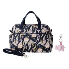 NaRaYa コンパクト ボストンバッグ チャーム付き