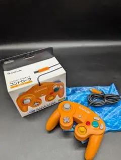 【動作良好・美品】ゲームキューブ　コントローラー　オレンジ　箱付き