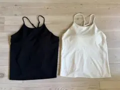 【未使用】ユニクロ　クレープジャージーブラキャミソール　2色セット