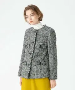 ◯ m様　アルアバイル 24SS 定価5.3万 ツイードノーカラー ジャケット 2026年最新】allureville ノーカラージャケットの人気アイテム - メルカリ