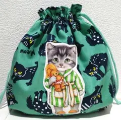 バスタイムコール君コール君丸い巾着　コヤンイサムチョン　ハンドメイド