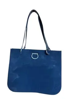 セリーヌ ショルダーバッグ ネイビー スエード風 トートバッグ