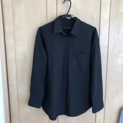 GUブラック 長袖シャツ 胸ポケット付き