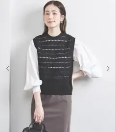 UNITED ARROWS スカラップ コンビ スリーブ プルオーバー - メルカリ