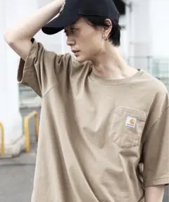 carhartt ビッグシルエット ポケット半袖 ロゴ Tシャツ　L