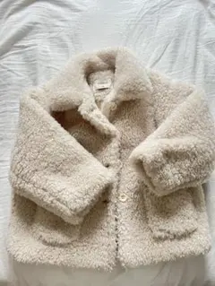 kids collar fur coat 120