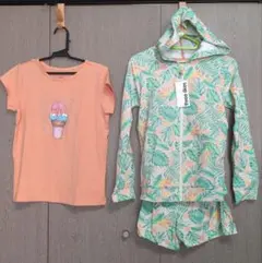 パーカー 短パン Tシャツ 3点セット 150　新品未使用