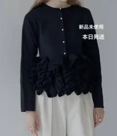スワンカーディガン ブラック 新品未使用 TREFLE＋1 トレフルプラスワン